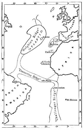 carte de l'atlantide (Le monde antdiluvien, Ignatius Donnely)