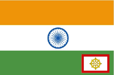 Drapeaux de l'Inde et du Sikkim