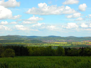 View of teh Malvern Hills from the Marcle Hills