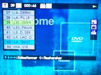 Visualisation du menu MP3 sur le tlviseur