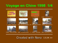 Display menu from Nero