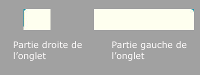 Les deux parties de l'onglet