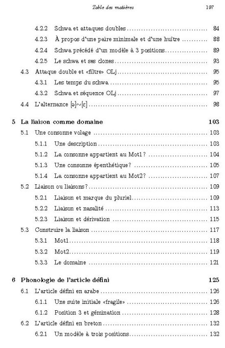 Table des matières. Page 197
