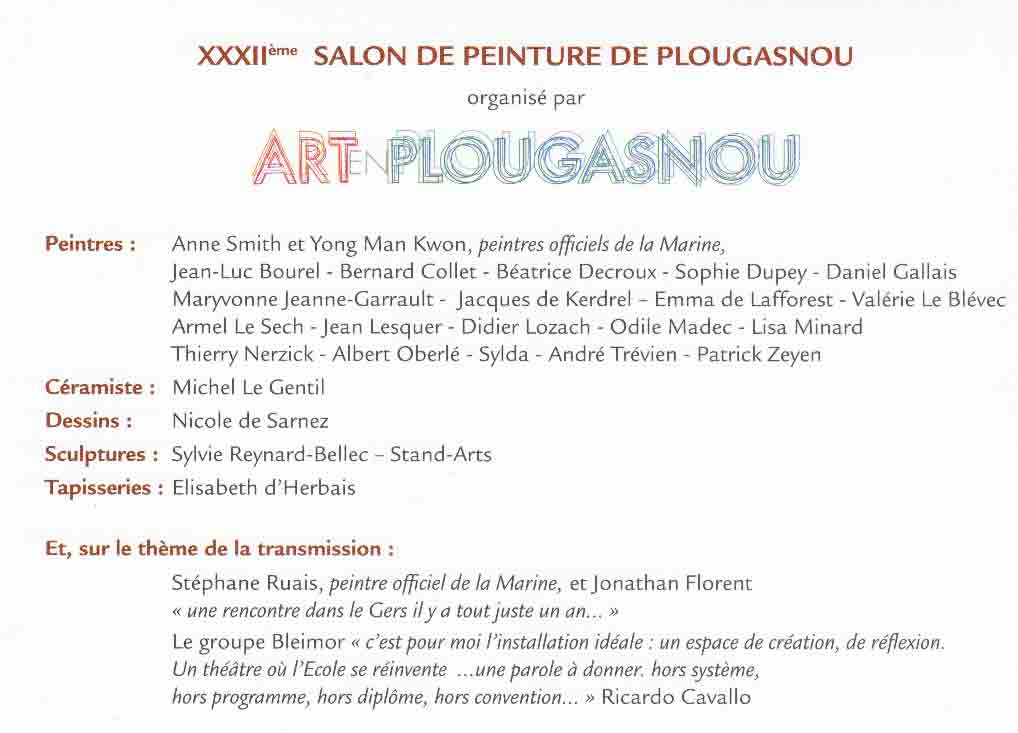 artistes salon Plougasnou 2013