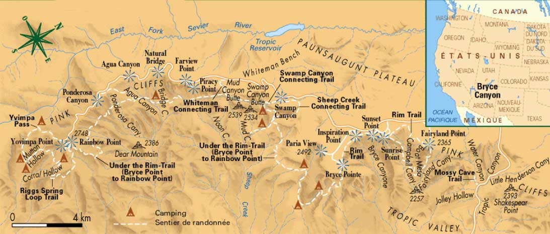 Carte de Bryce Canyon