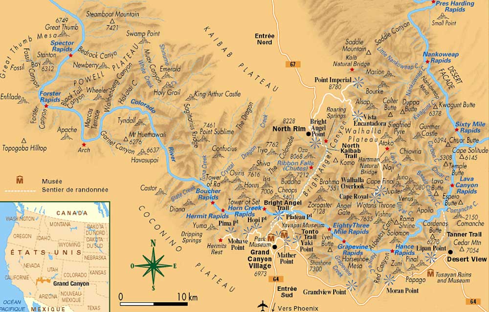 Carte du Grand Canyon