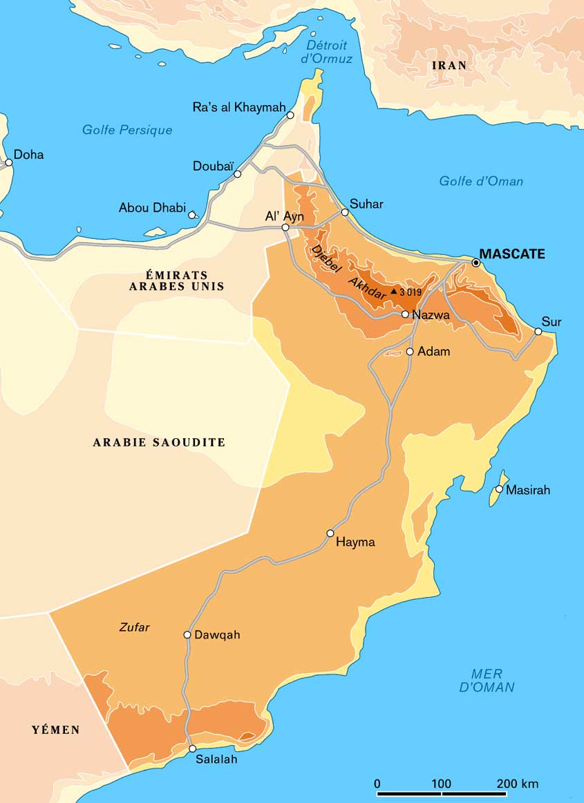 Carte de Oman