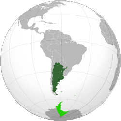 Localisation de l'Argentine
