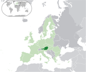 Localisation de l'Autriche