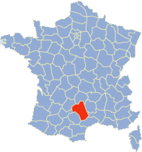 Localisation de l'Aveyron