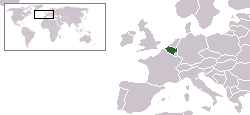 Localisation de la Belgique