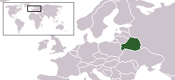 Localisation de la Biélorussie