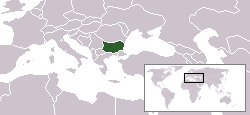 Localisation de la Bulgarie