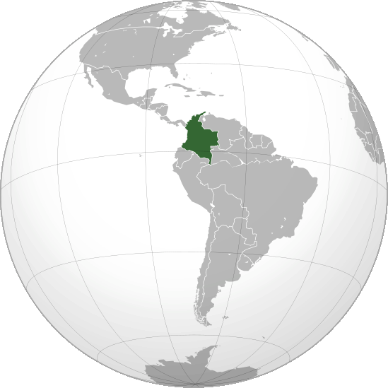 Localisation de la Colombie