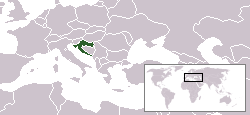 Localisation de la Croatie