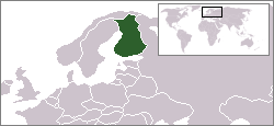 Localisation de la Finlande
