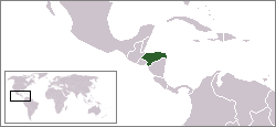 Localisation du Honduras