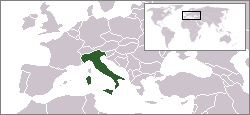 Localisation de l'Italie