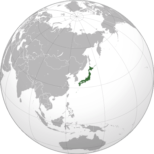 Localisation du Japon