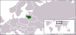 Localisation de la Lituanie 