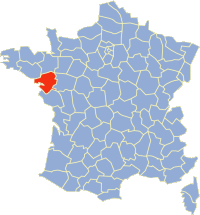 Localisation de la Loire Atlantique