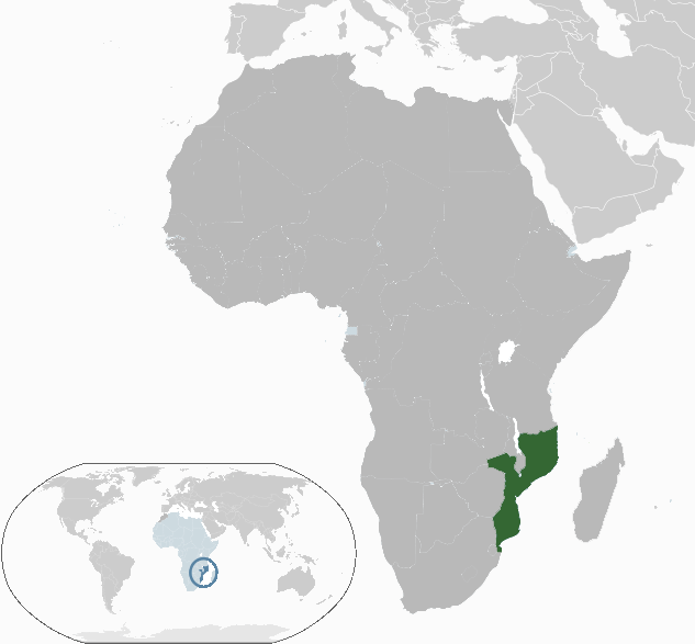 Localisation du Mozambique