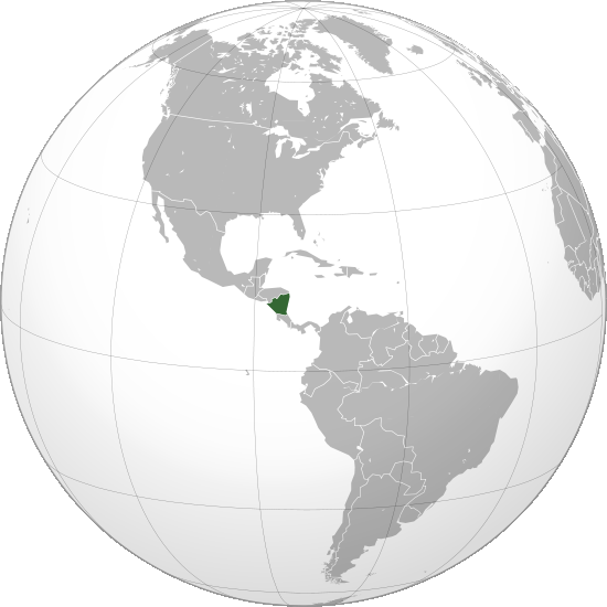 Localisation du Nicaragua