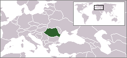 Localisation de la Roumanie
