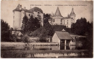 Le château côté Nord-Est et la Charente