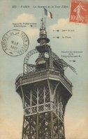 Carte postale et timbre de tour Eiffel