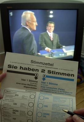 septembre 2002 : le duel télévisé à l'américaine tourne à l'avantage de Schröder contre Stoiber