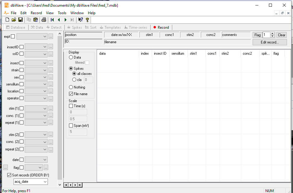 dbwave - empty database