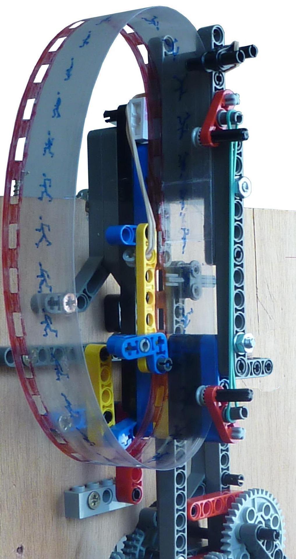 Couloir passe-film du projecteur de cinma en Lego