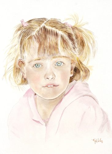 Caroline, aquarelle