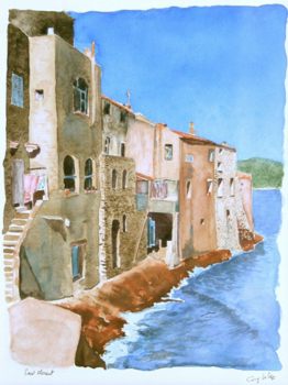 Saint-Florent en Corse, aquarelle
