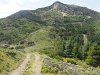 Après le col de Fareilla, frontière avec l'Espagne, en nous retournant, nous voyons où nous aurions du passer (en haut ...).