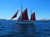 Le Popoff, ketch aurique français construit en 1946, est passé de la pêche au chalut à la plaisance en 1985.