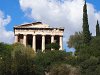 Nous commençons à apercevoir le temple d'Héphaïstos qui est bien conservé.