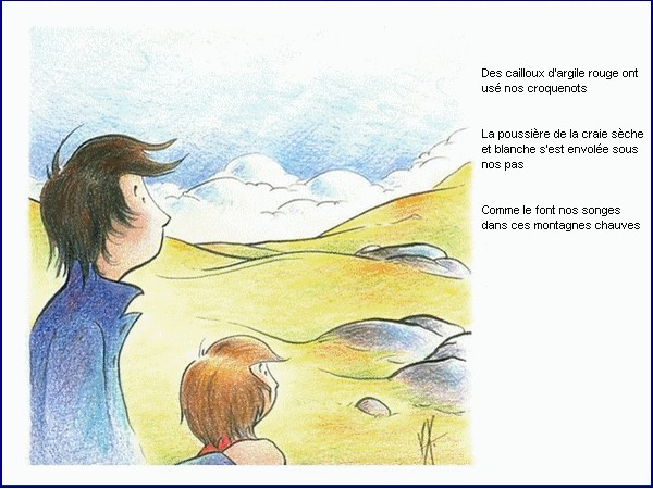 illustration d'un pome de Jim Bouchet : Poussires du berger