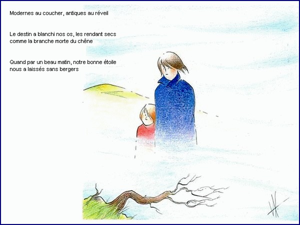 illustration d'un pome de Jim Bouchet : Poussires du berger