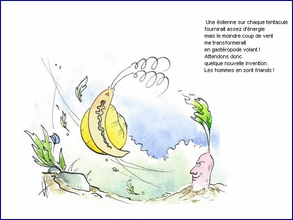 illustration d'un texte de Michel Bouchet : Un matin d't au potager