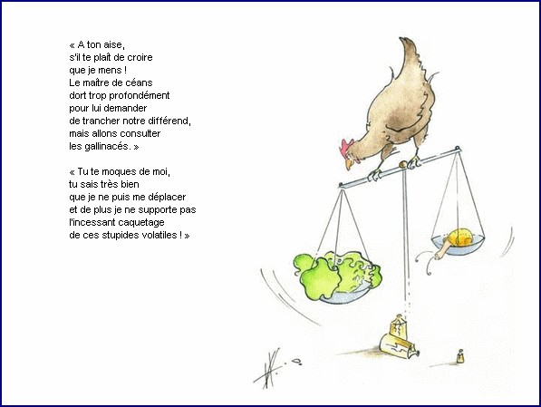 illustration d'un texte de Michel Bouchet : Un matin d't au potager