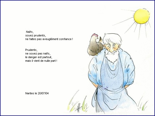 illustration d'un texte de Michel Bouchet : Un matin d't au potager