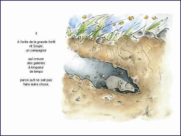 illustration d'un texte de Nicolas Bouchet : Le grand silence