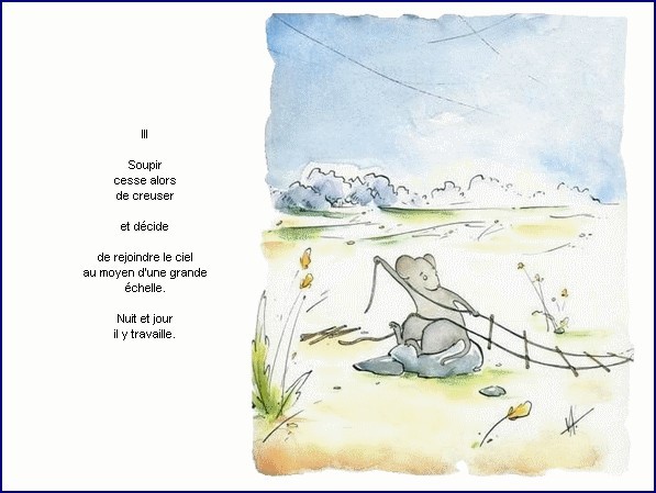 illustration d'un texte de Nicolas Bouchet : Le grand silence