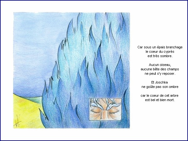 illustration d'un texte de Nicolas Bouchet : Les deux arbres