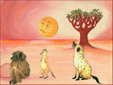 illustrations diverses : conte africain 'la hyne et le babouin' - 3