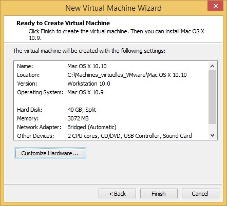 install mac os x mavericks on vmware player