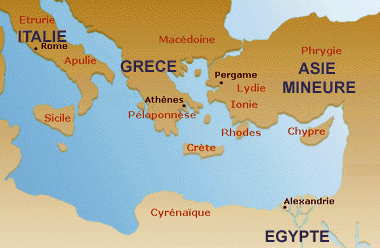 carte de la Grèce