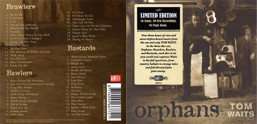 Tom Waits-Orphans (Limited Deluxe) Full Album Zip